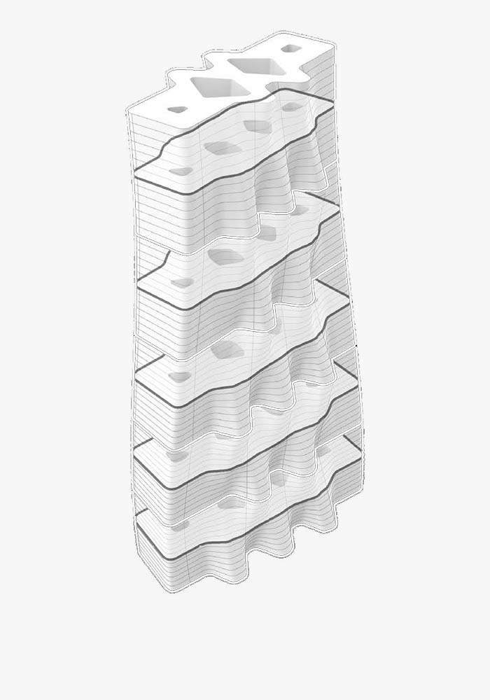 2. Final design: rotating and indulating wall assembly sequence (Credit Louai Jaber and Sapta Sunusae)